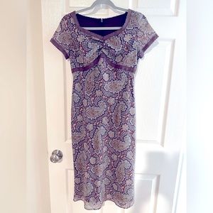 Vintage 90s / y2k purple paisley dress